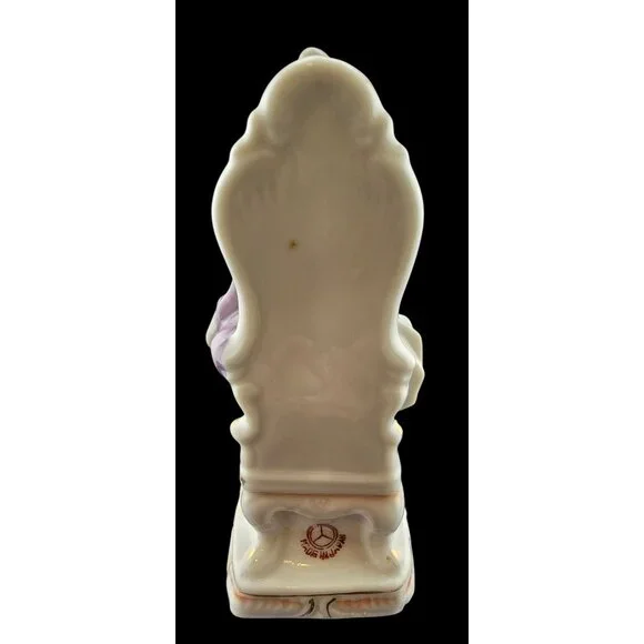 Vintage Porcelain Figurine Victorian Lady In Chair With Tea Cup Feet Up  Japan - Picture 8 of 11